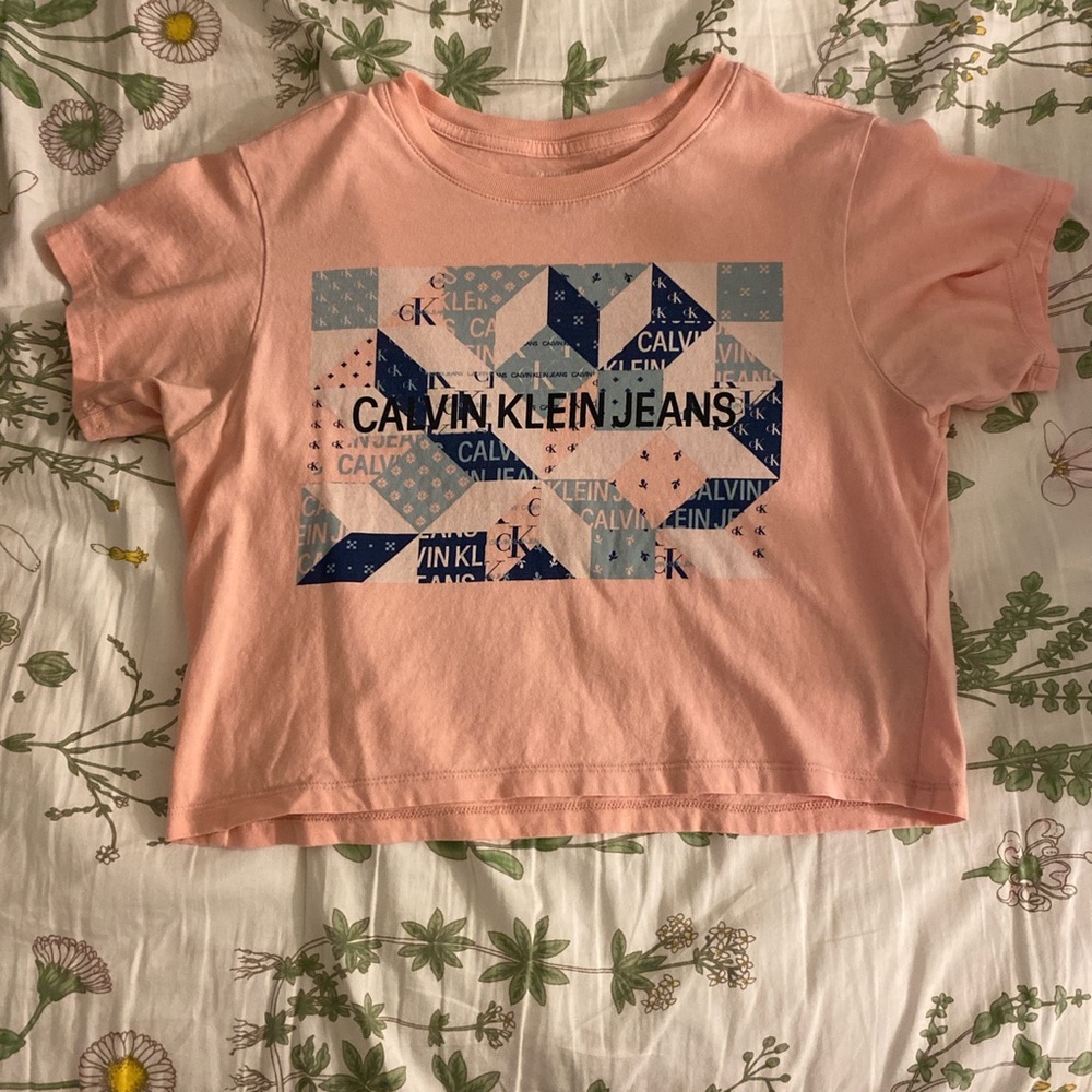 pink calvin klein shirt